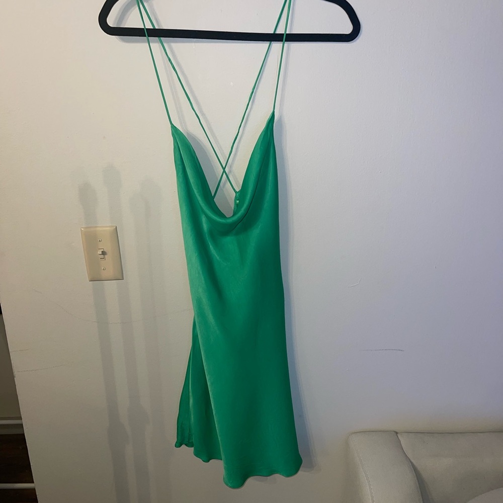 Zara Emerald Green Silk Dress
